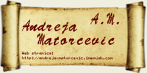 Andreja Matorčević vizit kartica